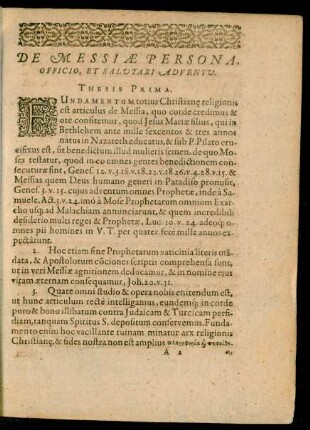 De Messiae Persona, Officio, Et Salutari Adventu.