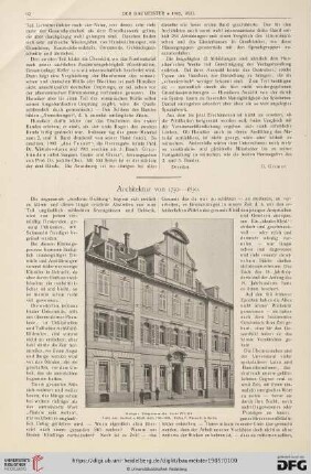 Architektur von 1750-1850