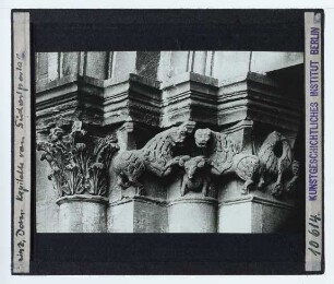 Mainz, Dom : Südostportal, Gewände, Kapitelle.