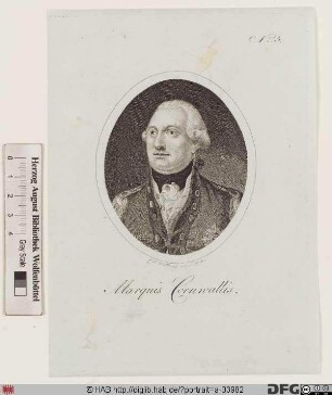 Bildnis Charles Mann Cornwallis, Lord Brome, 1762 2. Earl u. 1793 1. Marquess of