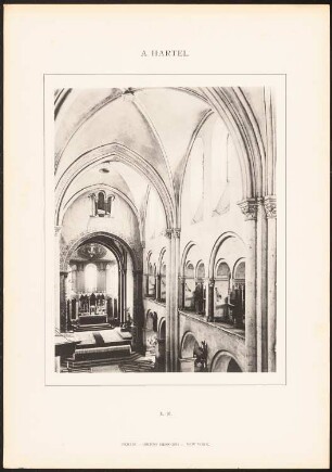 Stiftskirche, Andernach: Innenansicht (aus: Architekton. Details u. Ornamente der kirchlichen Baukunst in den Stilarten d. Mittelalters, 1. Serie, 1896)