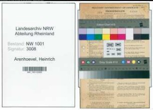 Entnazifizierung Heinrich Arenhoevel, geb. 04.09.1902 (Priester)