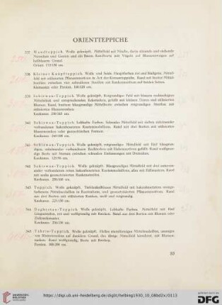 Orientteppiche (Nr. 337-351)