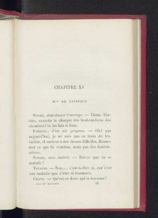 Chapitre XV Mlle de Sapinaud