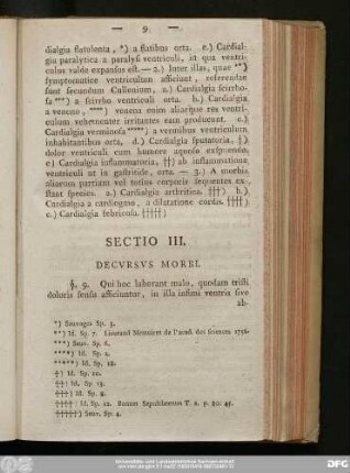 Sectio III. Decursus Morbi.