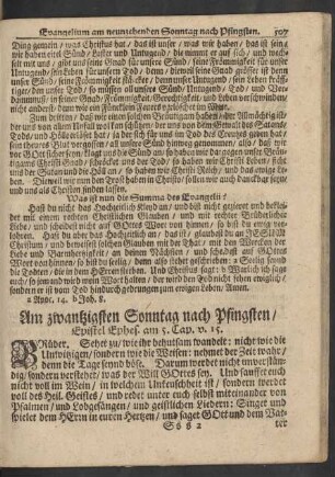 Am zwantzigsten Sonntag nach Pfingsten / Epistel Ephes. am. 5. Cap. v. 15.