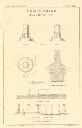 Plate XXXII. Tamil ruins. Building No. 7. ...
