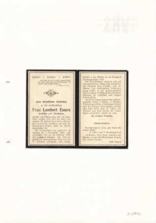 Essers, Josefine geb. Dormans