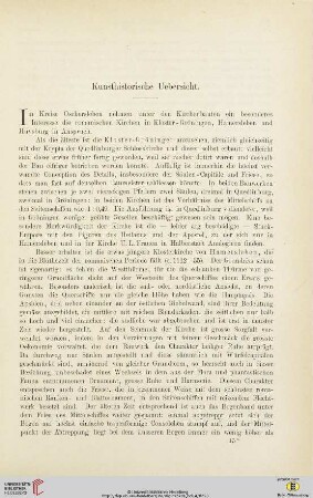 Kunsthistorische Uebersicht