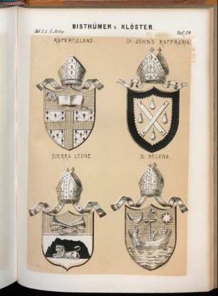Taf. 29. Rupertsland. - St. John's Kaffraria. - Sierra Leone. - St. Helena