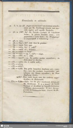 Emendanda et addenda