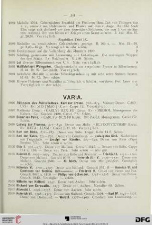Varia (Nr. 2096-2132)