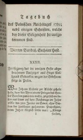 Vierten Bandes, Sechster Heft.