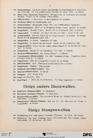 Einige andere Blankwaffen (Nr. 202-205)