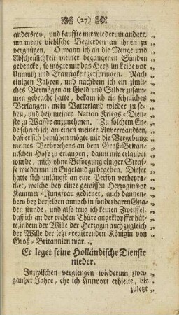 Er leget seine Holländische Dienste nieder