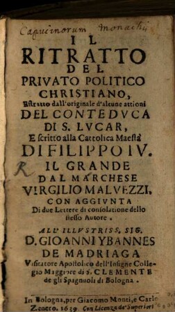 Il Ritratto del Privato politico christiano
