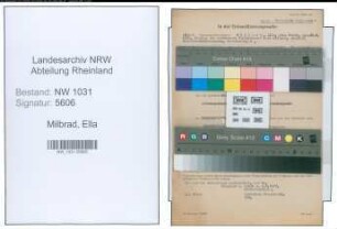 Entnazifizierung Ella Milbrad , geb. 30.05.1886 ()