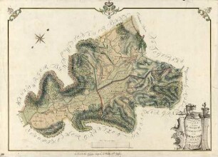 Topographischer Plan von dem Langenau, Enckenstein und Wieslether Bann