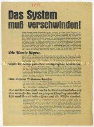 Flugblatt der SPD gegen die NSDAP und Aufruf zur Reichstagswahl am 31. Juli 1932