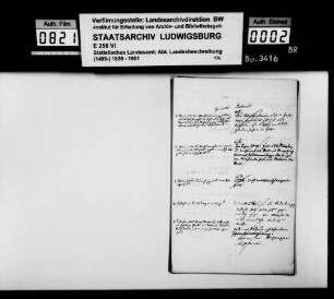 Auskünfte der Schultheißenämter auf Nachfragen [des Finanzrats Karl Eduard Paulus] zur Ortsbeschreibung