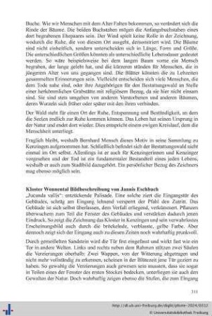 Kloster Wonnental Bildbeschreibung