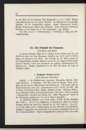 IX. Die Schlacht bei Bapaume