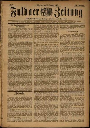 Ausgabe vom Montag, den 11. Januar 1897.