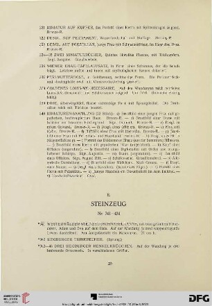 E. Steinzeug (Nr. 341-424)