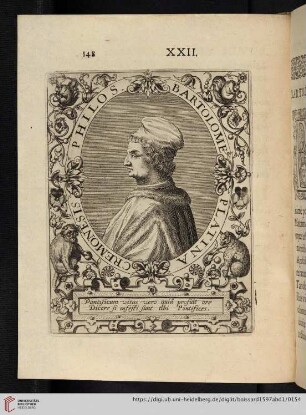 XXII. Bartolomaeus Platina