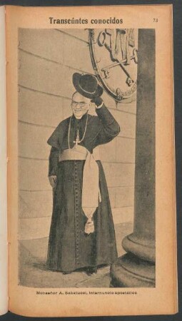 Transeúntes conocidos - Monseñor A. Sabatucci, internuncio apostólico - [Dibujo]