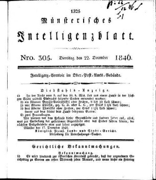 Münsterisches Intelligenzblatt