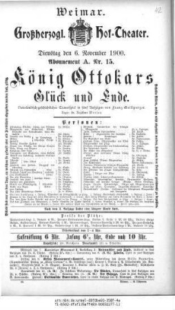 König Ottokars Glück und Ende