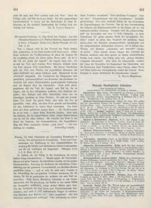 451-452 [Rezension] Fiebig, Paul, Die synoptischen Evangelien