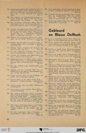 Gekleurd en Blauw Delftsch (Nr. 726-773)
