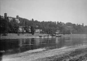 Albrechtsschlösser, Ansicht über die Elbe
