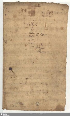 Stimmensatz [Schreiber: Opitz, J.S.]