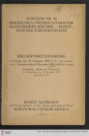 Nr. 32: Versteigerung
