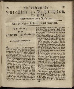XIV.Stück. Sonnabends: den 8. April 1797.