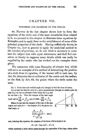 Chapter VII. Theorems and examples on the circle.