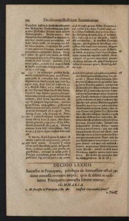 Decisio LXXXIII. [LXXXVIII.]