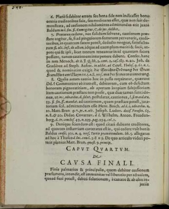 Caput Quartum De Causa Finali.