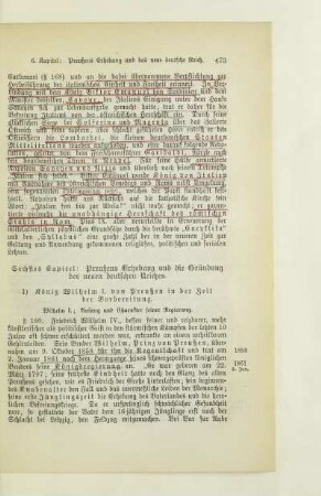 1) König Wilhelm I. von Preußen in der Zeit der Vorbereitung