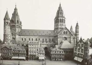 Mainz, Dom : Mainz. Dom Sankt Martin und Stephan. Ansicht von Norden