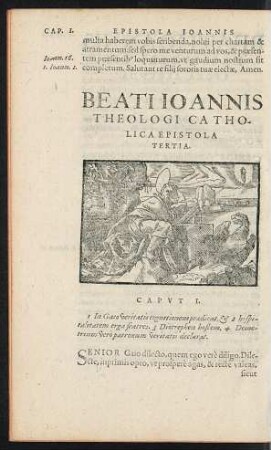 Beati Ioannis Theologi Catholica Epistola Tertia.