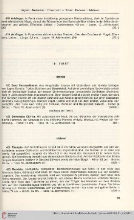 III. Tibet (Nr. 420 - 423)