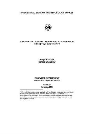 Credibility Of Monetary Regimes: Is Inflation Targeting Different?