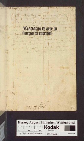 Tractatus de arte loquendi et tacendi