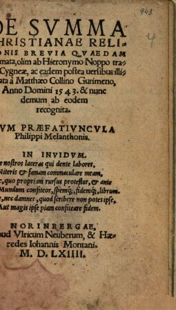 De Summa Christianae Religionis Brevia Quaedam axiomata