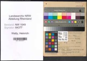 Entnazifizierung Heinrich Watty , geb. 17.03.1894 ()