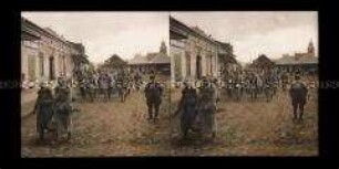 Österr.-ungar. Infantrie beim Einzug in Alt Sandez